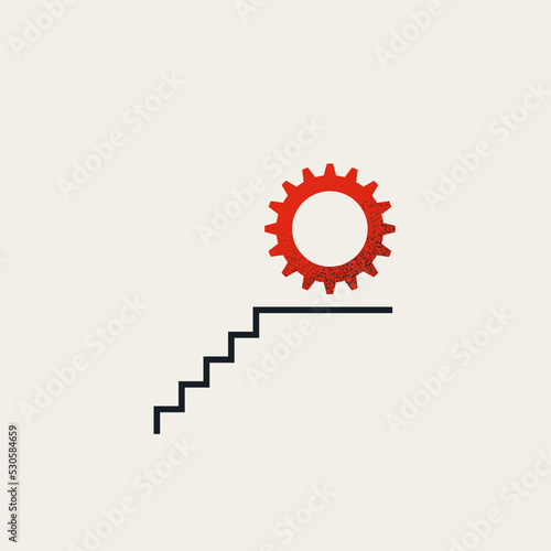 Business growth strategy vector concept. Symbol of success, ambition and opportunity. Minimal illustration.