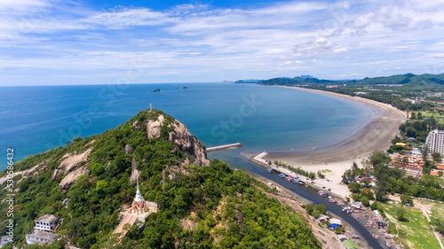 Wat Khao Takiab hill and beach in hua Hin, Prachuap Khiri Khan, Thailand