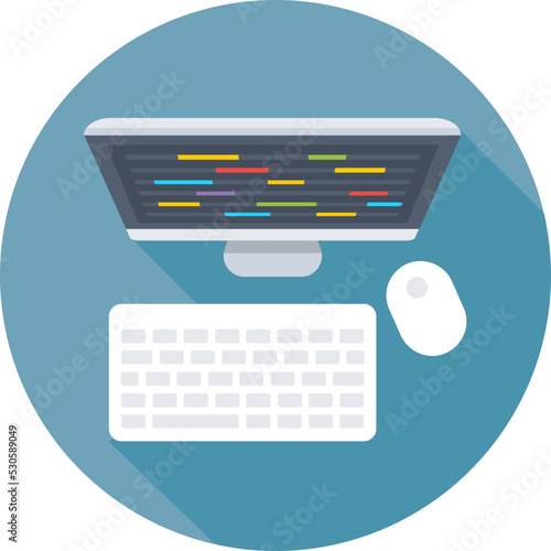 Coding Colored Vector Icon