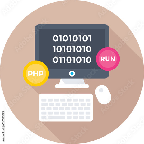 Coding Colored Vector Icon