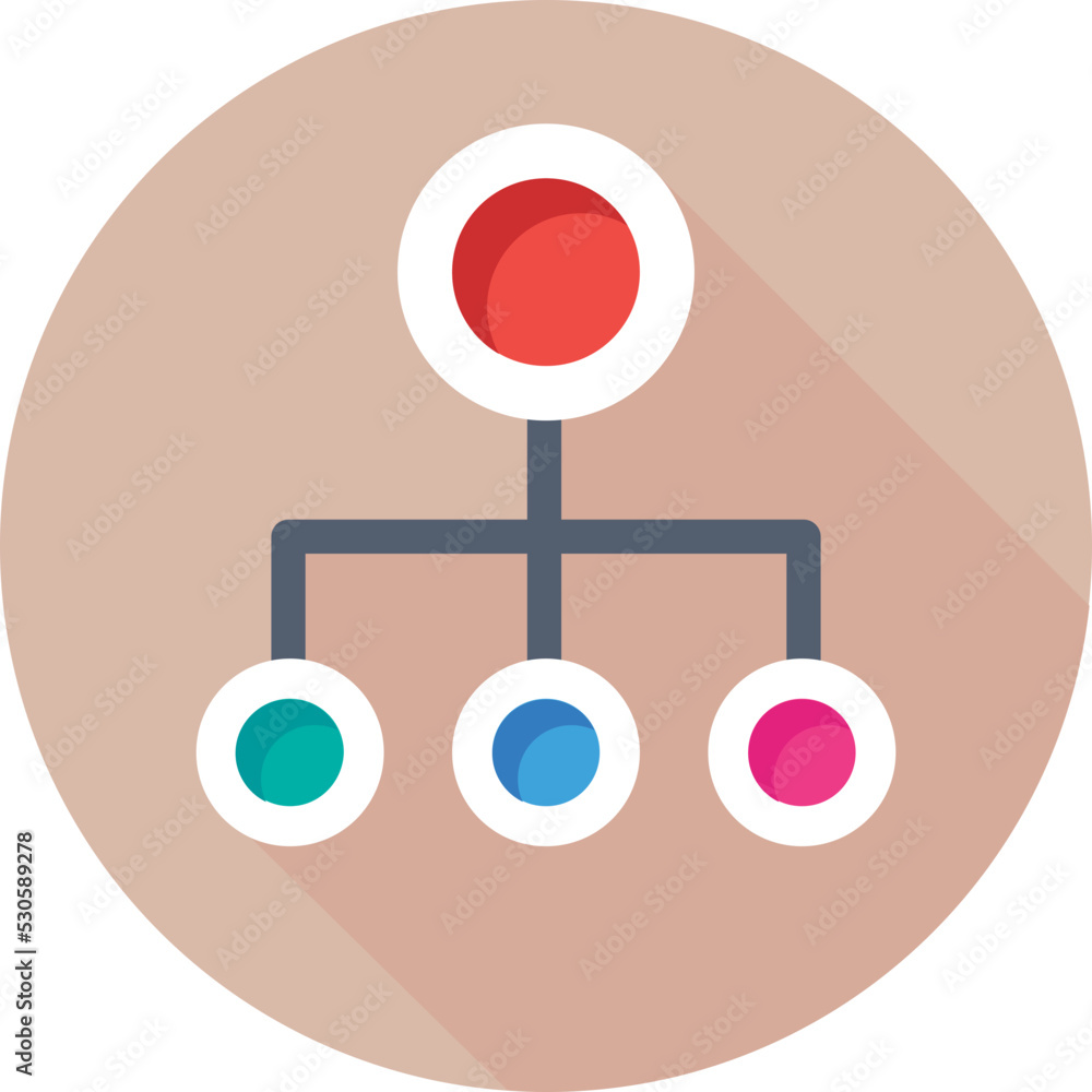 Hierarchy Colored Vector Icon