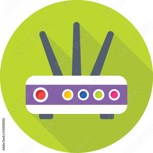 Modem Colored Vector Icon