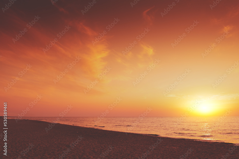 sunset at the beach