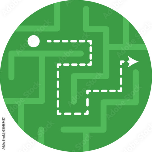 Route Colored Vector Icon