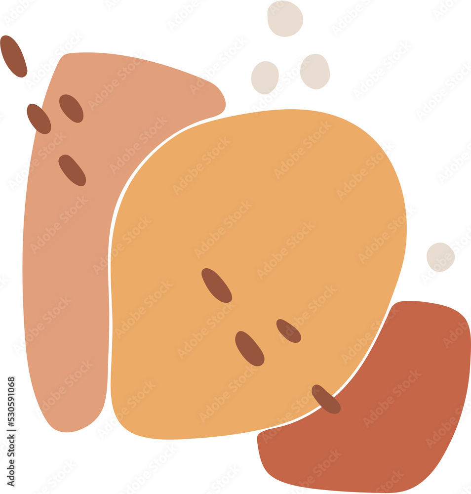 Abstract shape PNG file, boho abstract file isolated, geometric form illustration Abstract shape PNG file, boho abstract file isolated, geometric form illustration