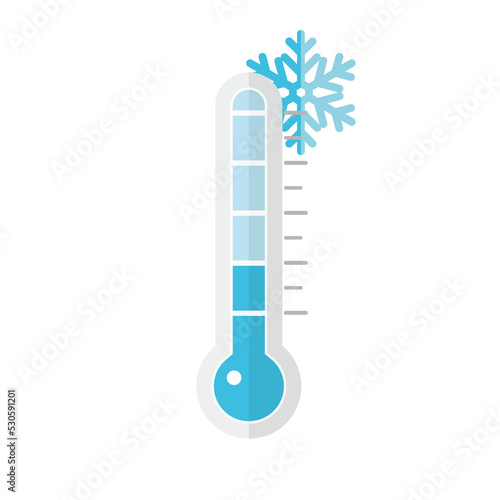 Cold thermometer icon