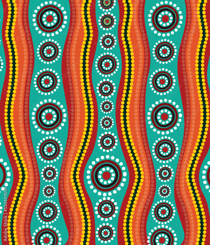 Aboriginal dot art vector background design Stock Vector | Adobe Stock