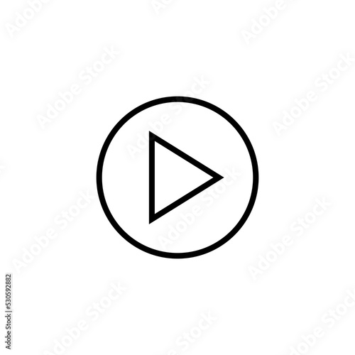 Free Download Play line icon isolated on white background - GFXLoad