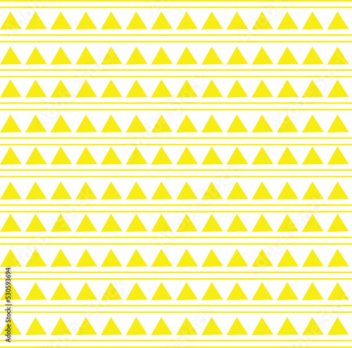 Ethnic pattern lines and triangles yellow ,white art designs ikat vector oriental traditional design for background. produced in many traditional textile centers around the world and Christmas