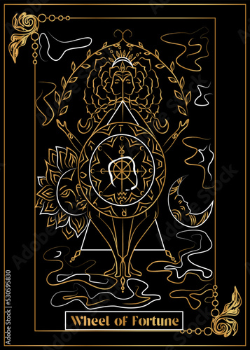 
the illustration - card for tarot - Wheel of Fortune.
