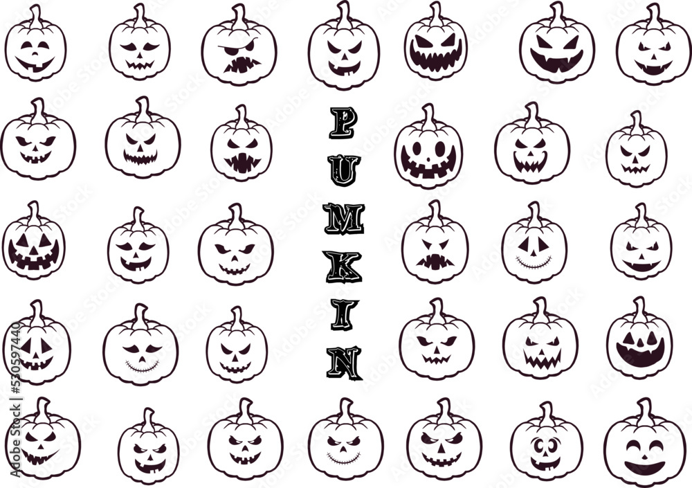 black-halloween-pumpkin-set-scary-pumpkin-face-svg-bundle-pumpkin