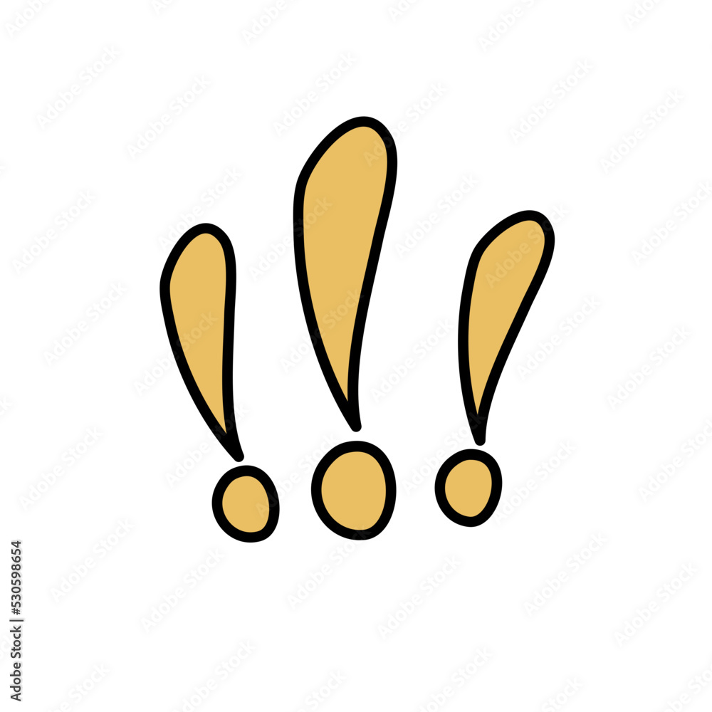 Fototapeta premium Exclamation mark type letter