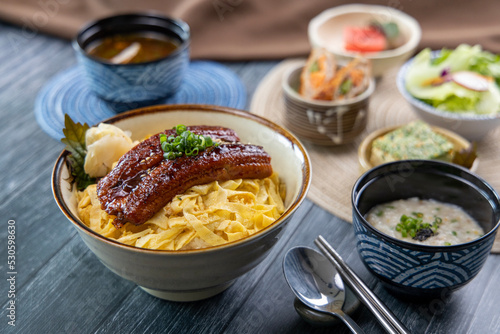 Asian style grilled eel with rice