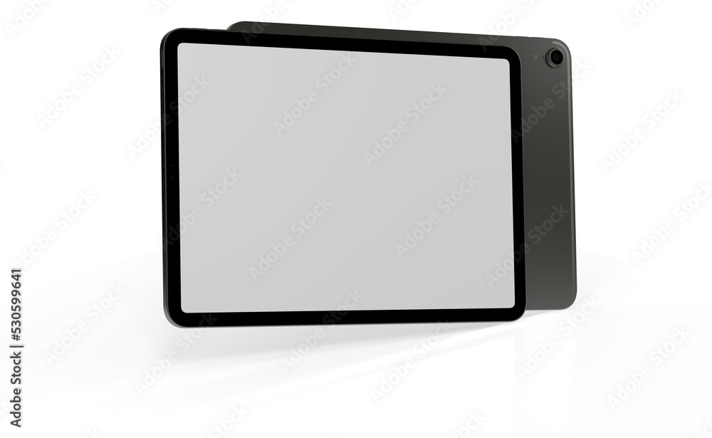 Realistic horizontal black tablet pc pad computer mockups Realistic horizontal black tablet pc pad computer mockups