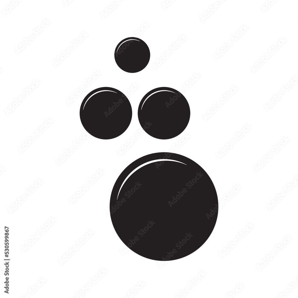 Water Bubbles Icon Vector Illustration, Bubble Icon in Trendy Flat Style Design Water Bubbles Icon Vector Illustration, Bubble Icon in Trendy Flat Style Design