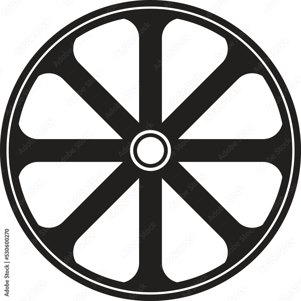 Obraz premium Bicycle wheel isolated
