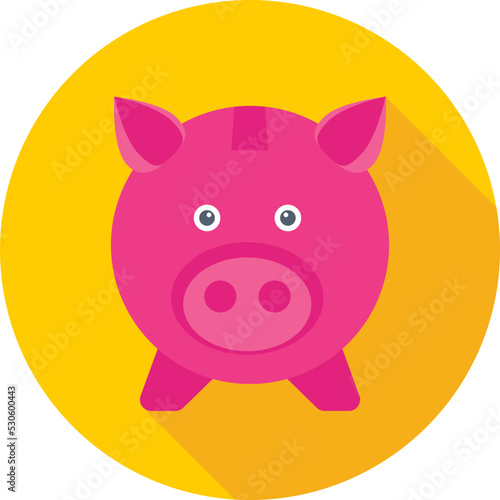 Piggy Bank Colored Vector Icon