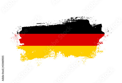 Flag of Germany country with hand drawn brush stroke vector illustration