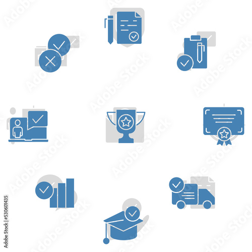 Check Marks icons set. Set of editable stroke icons.Vector set of Check Marks 