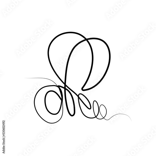 continuous line drawing of decorative bees for farm logo identity