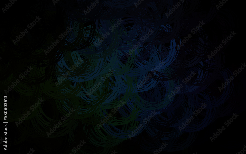 Dark Blue, Green vector layout with curved lines.