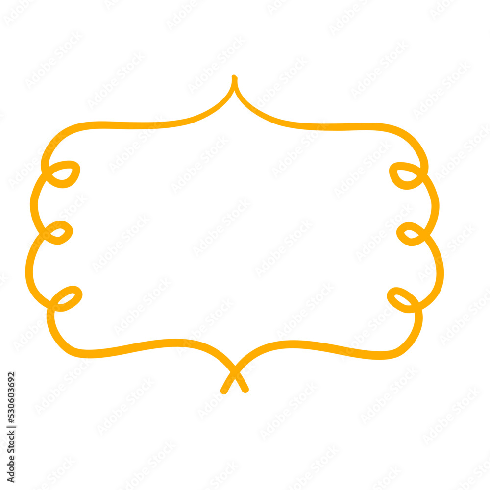 Curly frame hand drawn Curly frame hand drawn
