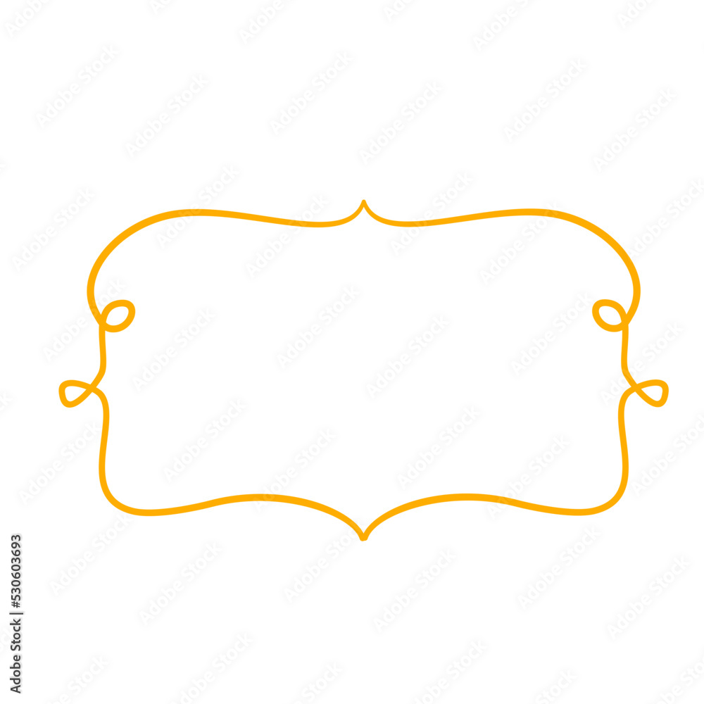 Fototapeta premium Curly frame hand drawn