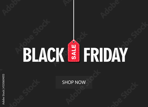 black friday sale sign on black background