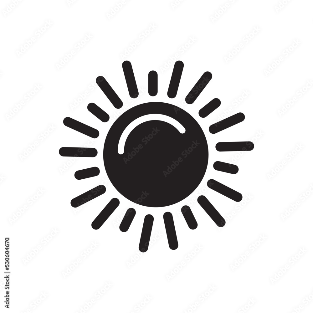 Sun Icon Vector Illustration Style
