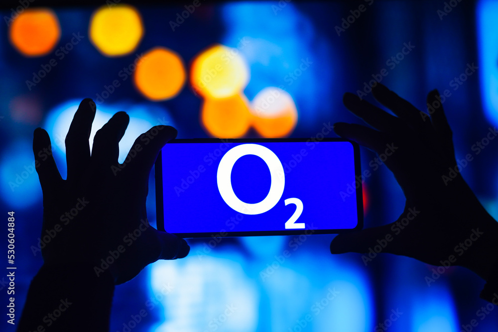 September 14, 2022, Brazil. In this photo illustration, the O2 UK logo ...