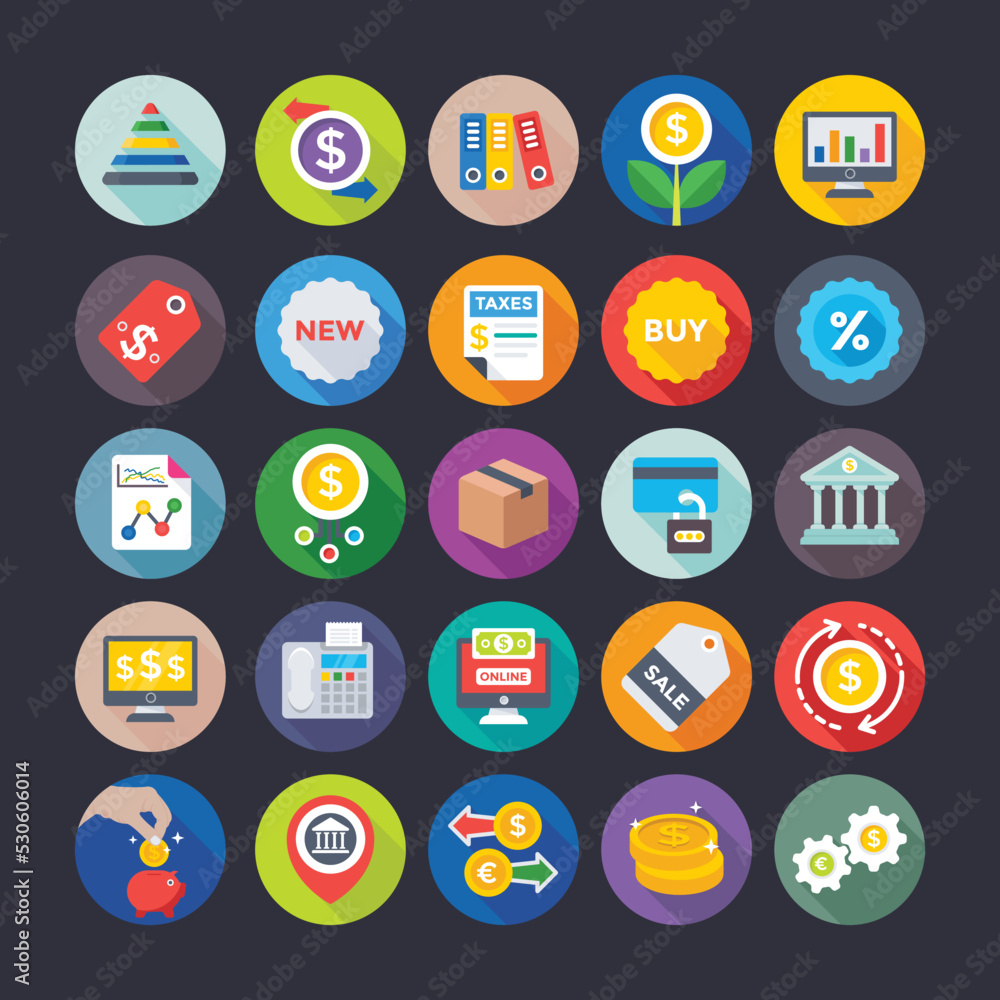 Banking and Finance Vector Icons
Banking and Finance Vector Icons