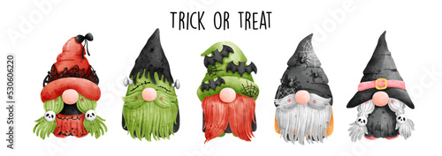 halloween gnome, vector illustration