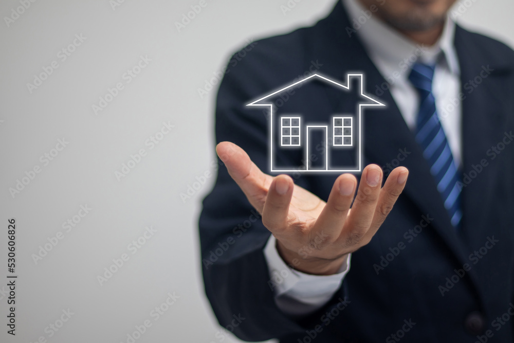 Real estate businessman presenting projects Real estate businessman presenting projects
