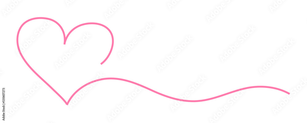 Continuous line drawing of love sign with two hearts embracing simple design on white background.