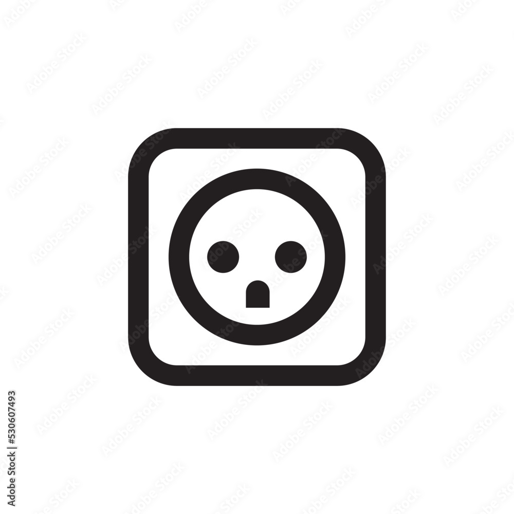 Electric Socket Icon Vector Illustration