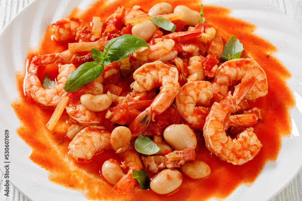 White Bean, Tomato, Fennel and Shrimp  Dinner
