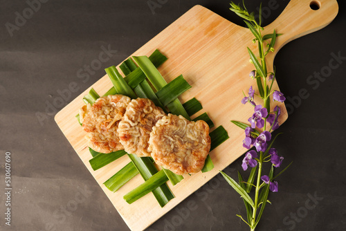 Tarajju is a snack made from sweet potato as the main ingredient. Cassava can also be with sweet potatoes mixed with brown sugar, which is then fried. This snack is very popular with Indonesians. photo