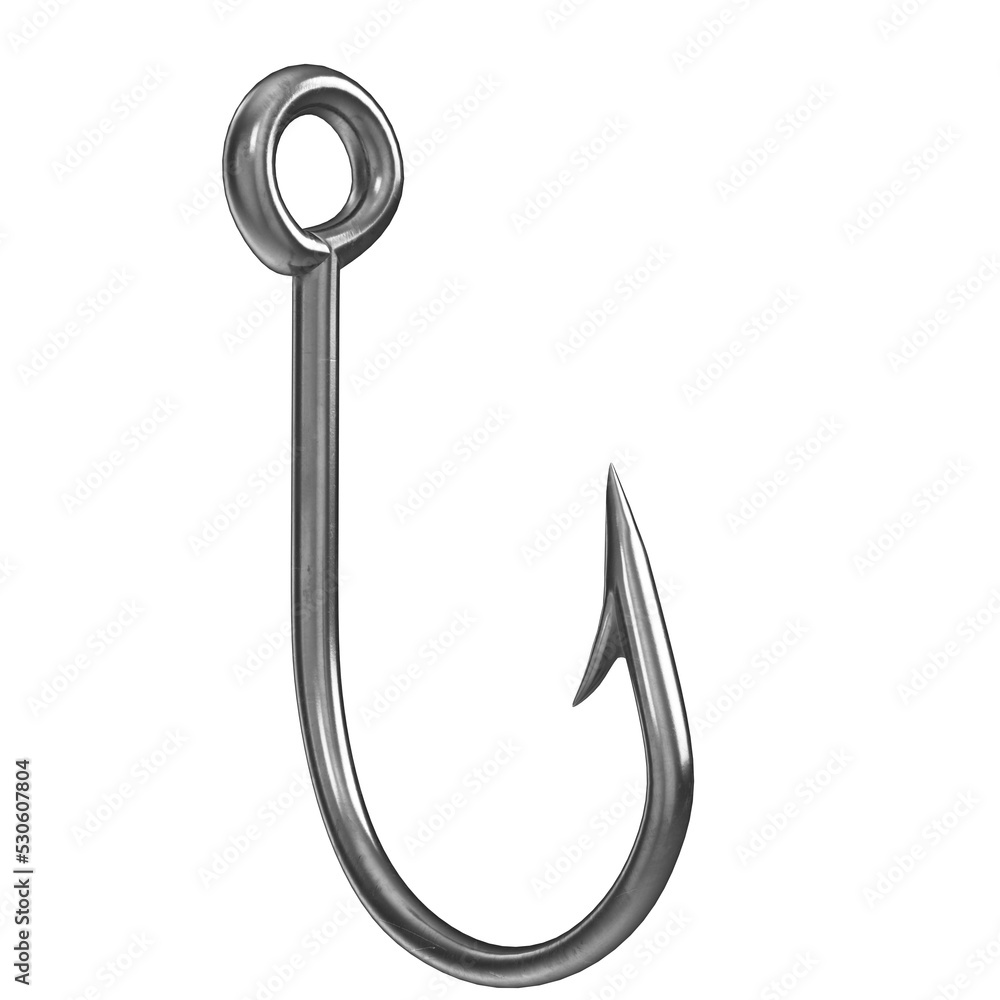 3D rendering illustration of a fishing hook