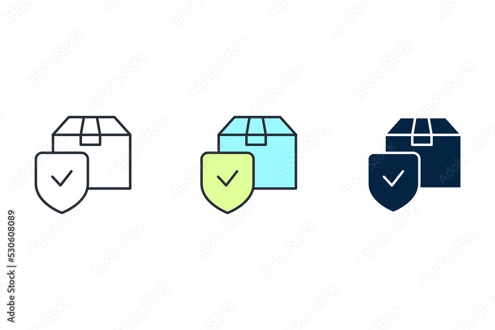 Box line icon. Simple element illustration. Box concept outline symbol design. Box line icon. Simple element illustration. Box concept outline symbol design.