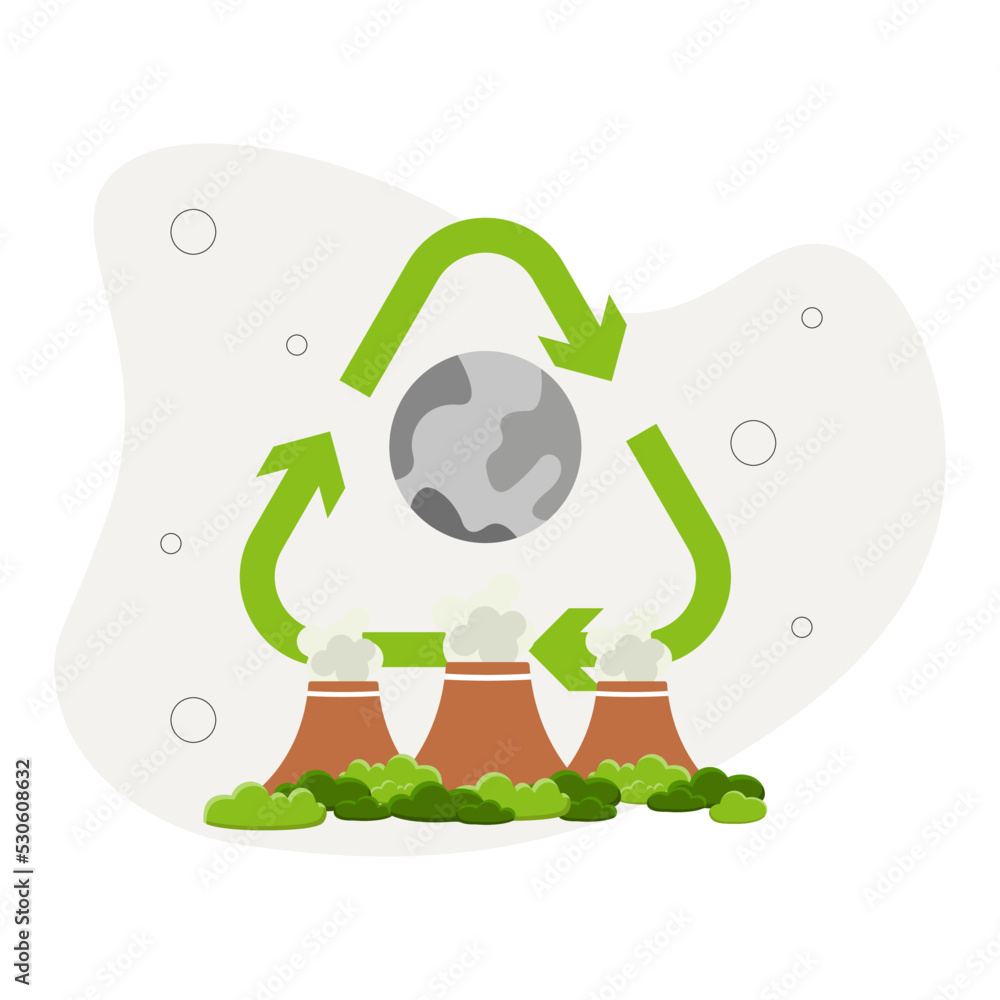 Green energy, sustainable industry and manufacturing concept. Green ...