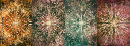 Abstrakte Print Designs in Geomatrischer Anordnung