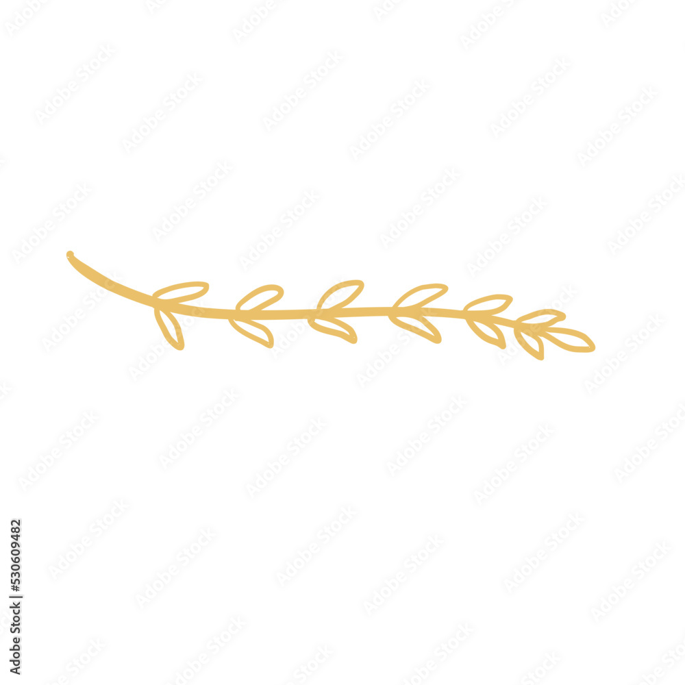 Obraz premium Foliage text divider border