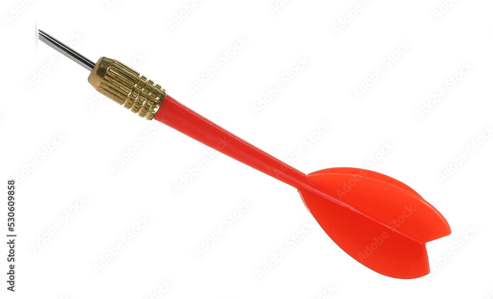 Red throwing dart isolated on white Red throwing dart isolated on white