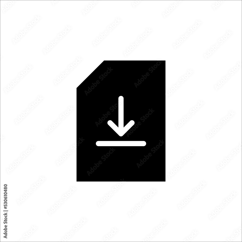 Download vector icon, install symbol. Modern, simple flat vector illustration for web site or mobile app on white background Download vector icon, install symbol. Modern, simple flat vector illustration for web site or mobile app on white background