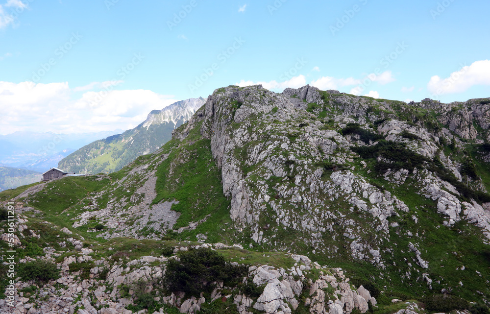 World War I sites in PAL PICCOLO locality in Italian Alps mountains near Austria