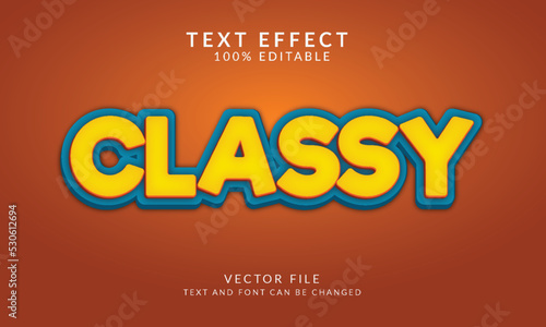 Classy 3d editable vector text effect style
