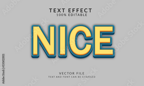 Nice 3d editable vector text effect style