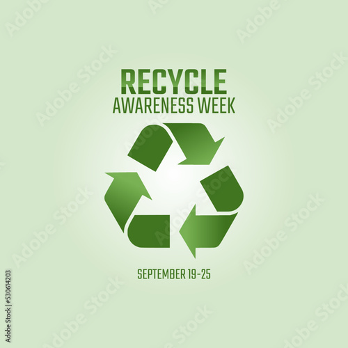 vector graphic of recycle awareness week good for recycle awareness week celebration. flat design. flyer design.flat illustration.