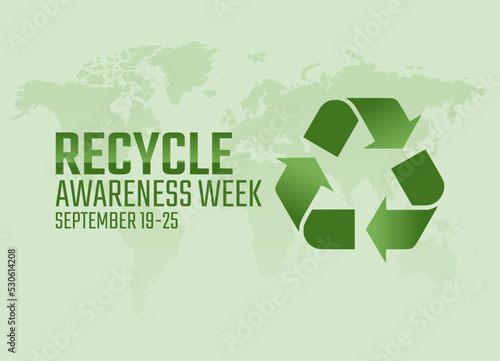 vector graphic of recycle awareness week good for recycle awareness week celebration. flat design. flyer design.flat illustration.