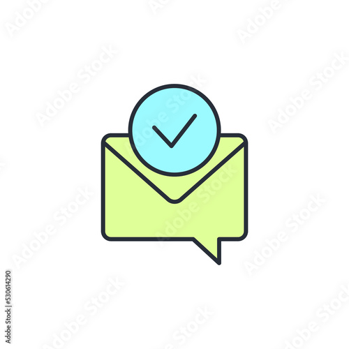 confirmation letter line icon. Simple element illustration. confirmation letter concept outline symbol design.